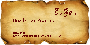 Buzásy Zsanett névjegykártya